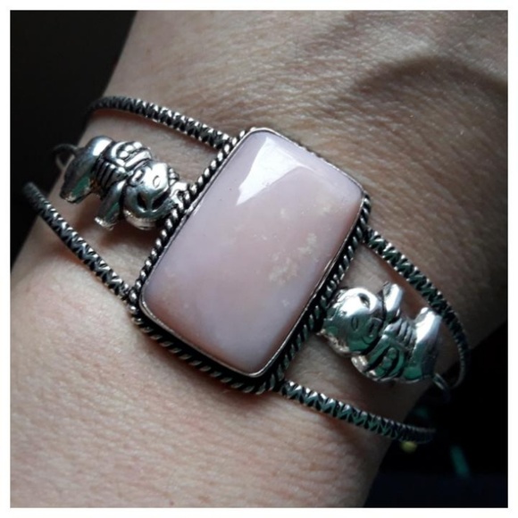 Natural Opal cuff bracelet - Picture 4 of 6